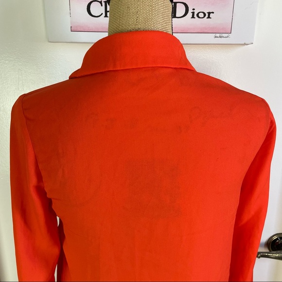 Boho Nasty Gal Jacket/Blouse Orange Button Up Lightweight Summer 4 Size New - Picture 12 of 13